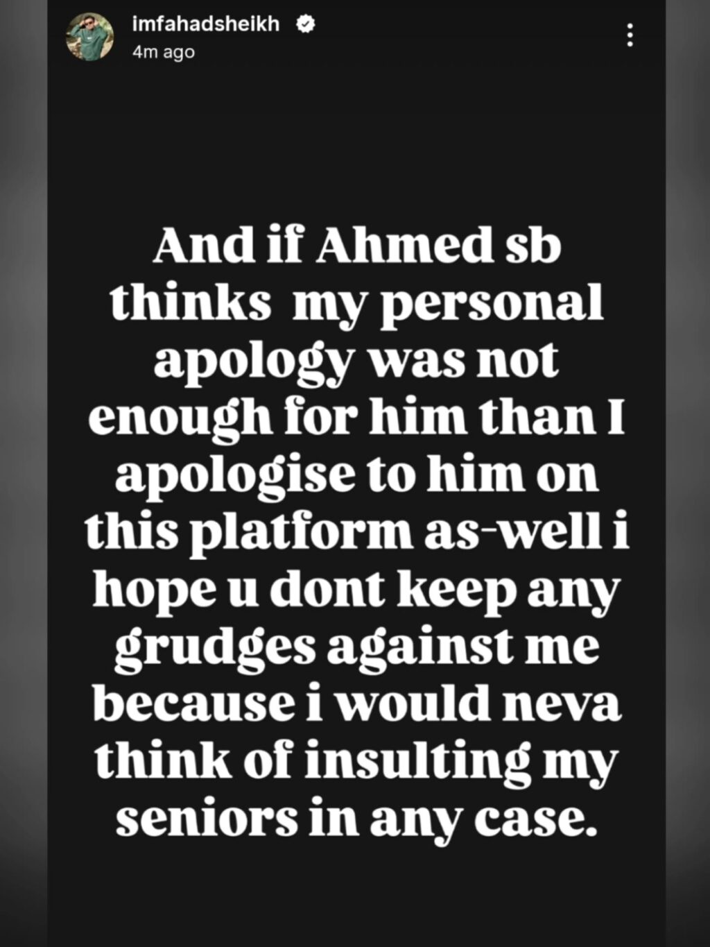 Fahad Sheikh Responds To Syed Mohammad Ahmed Bullying Allegations