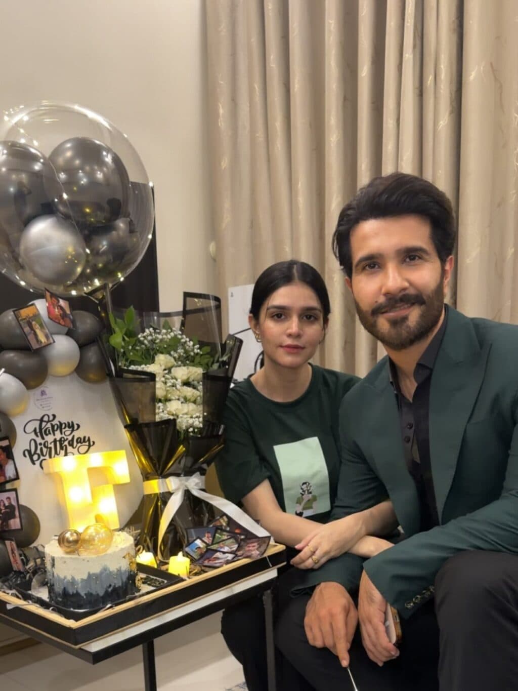 Feroze Khan Celebrates Birthday With Wife Zainab Feroze Feroze Khan Celebrates Birthday With Wife Zainab Feroze