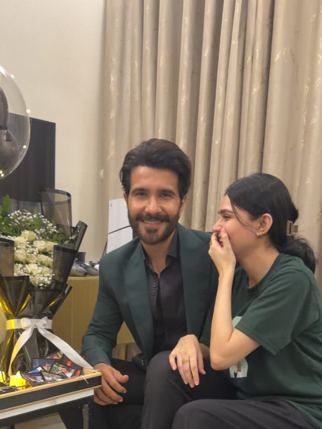 Feroze Khan Celebrates Birthday With Wife Zainab Feroze Feroze Khan Celebrates Birthday With Wife Zainab Feroze