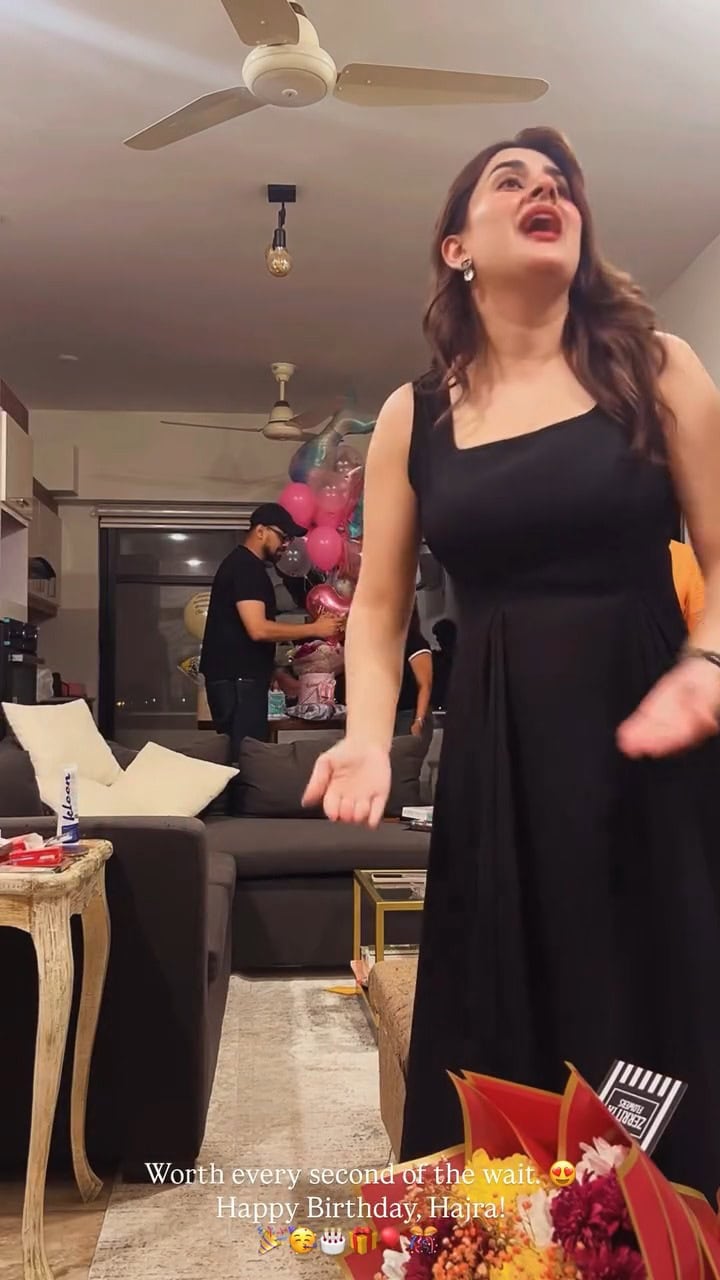 Hajra Yamin's Star-Studded Surprise Birthday Party Hajra Yamin’s Star-Studded Surprise Birthday Party