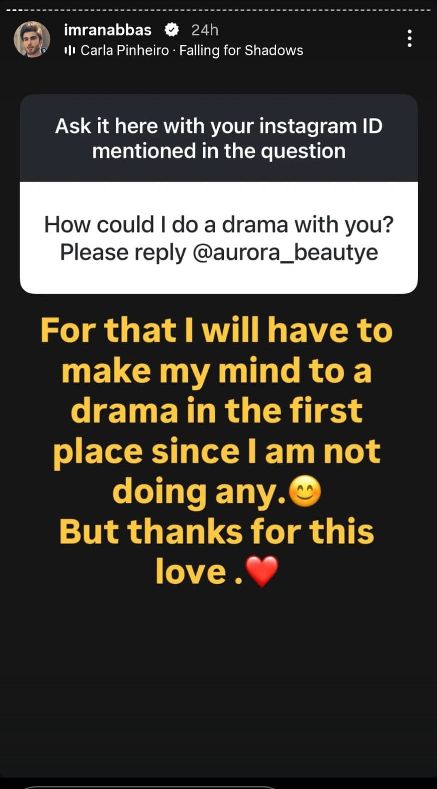 Is Imran Abbas Quitting Showbiz