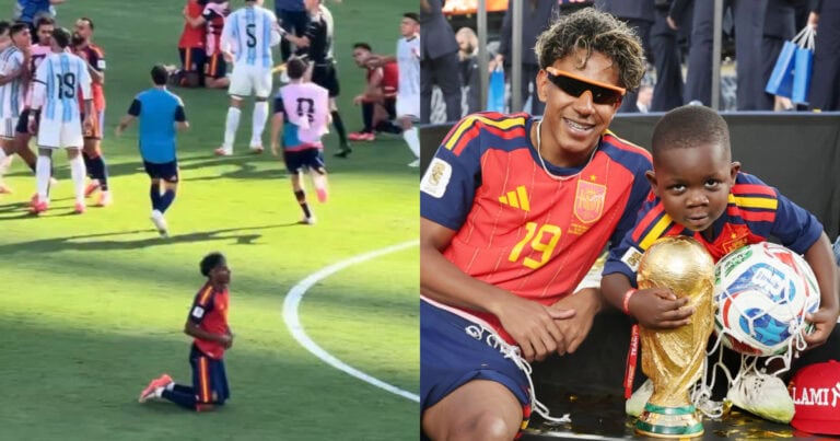 Lamine Yamal Sajda After Spain FIFA Win Applauded