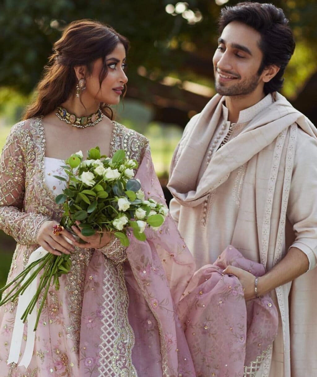 Sajal Aly & Hamza Sohail’s Armani Spotting Elicits Reactions