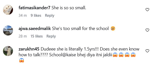 Saboor Aly Sending Baby Daughter To School Elicits Debate