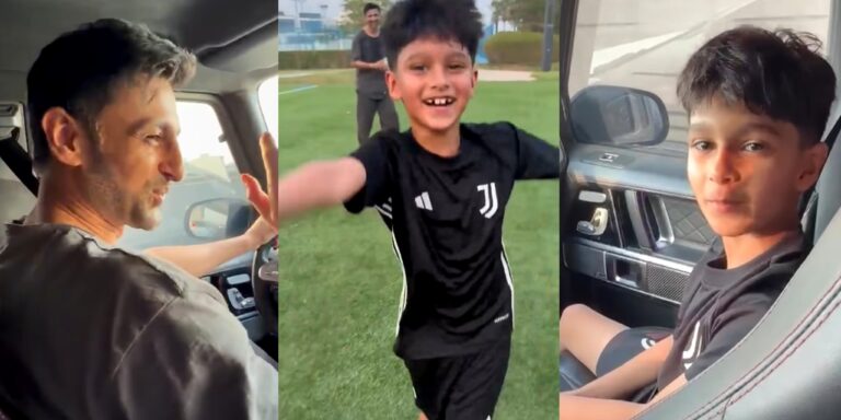 Shoaib Malik Son’s Cute Football Challenge to Father Gets Praise