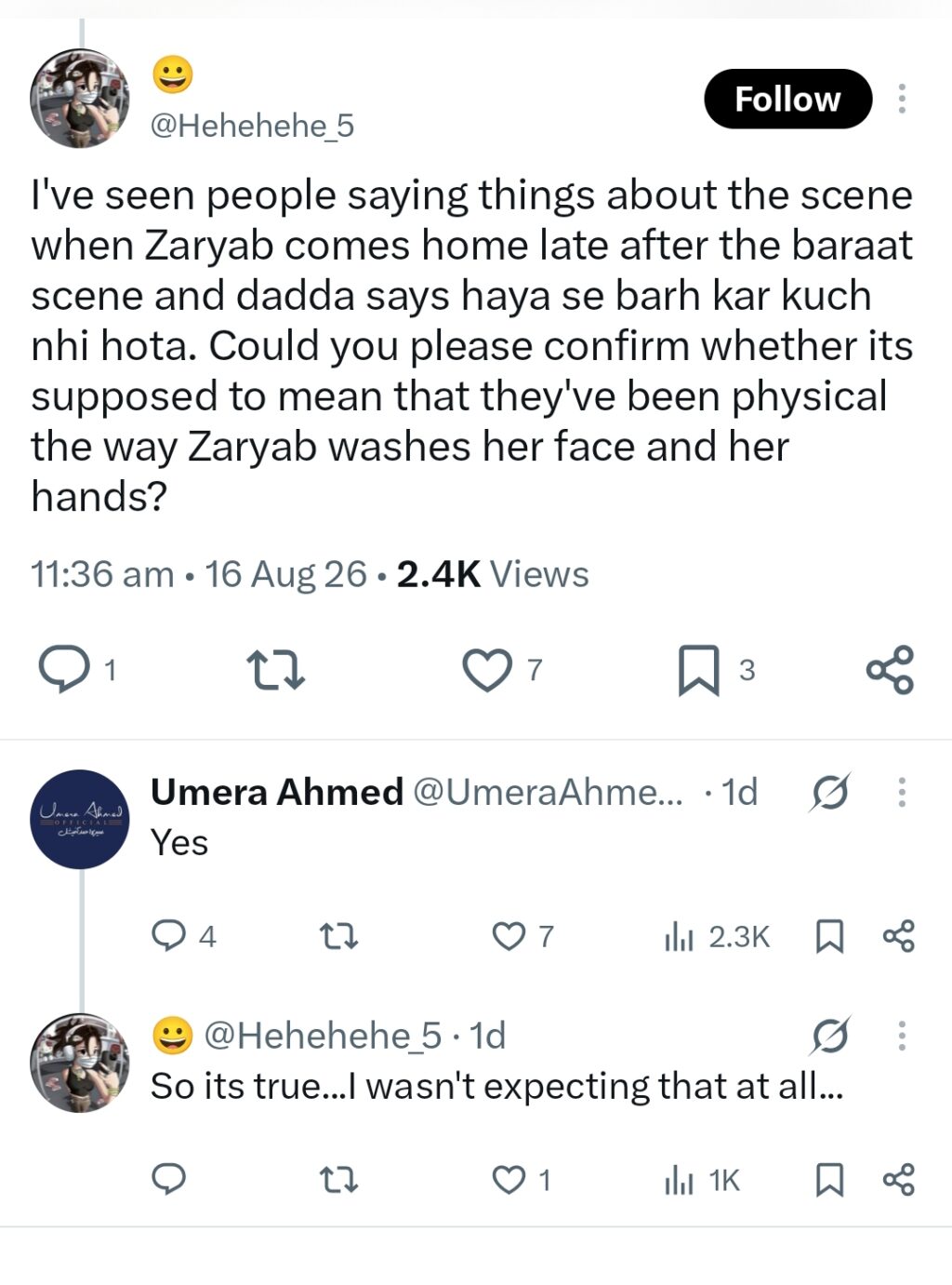 Umera Ahmed Confirms Dar e Nijat’s Most Speculated Turn Umera Ahmed Confirms Dar e Nijat’s Most Speculated Turn