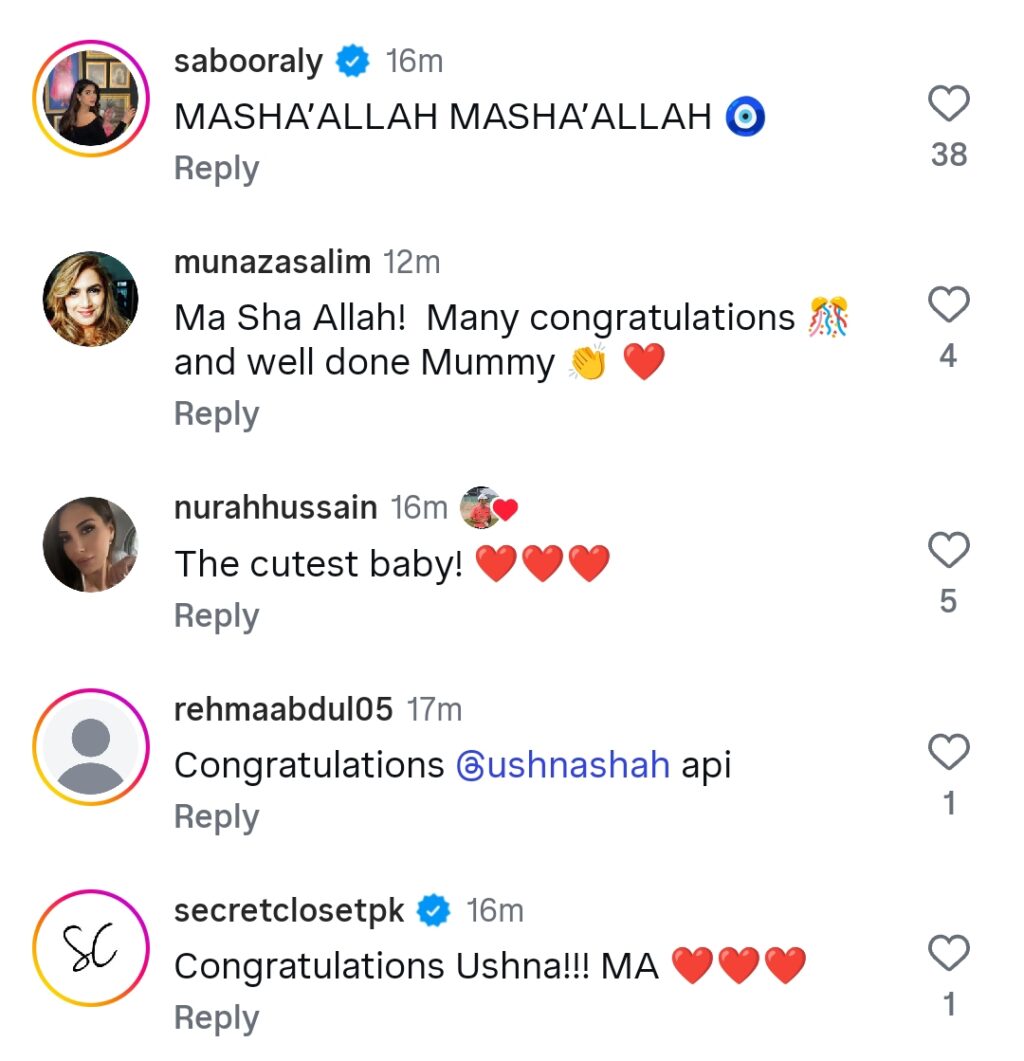 Ushna Shah Becomes Mother of A Baby Boy Ushna Shah Becomes Mother of A Baby Boy