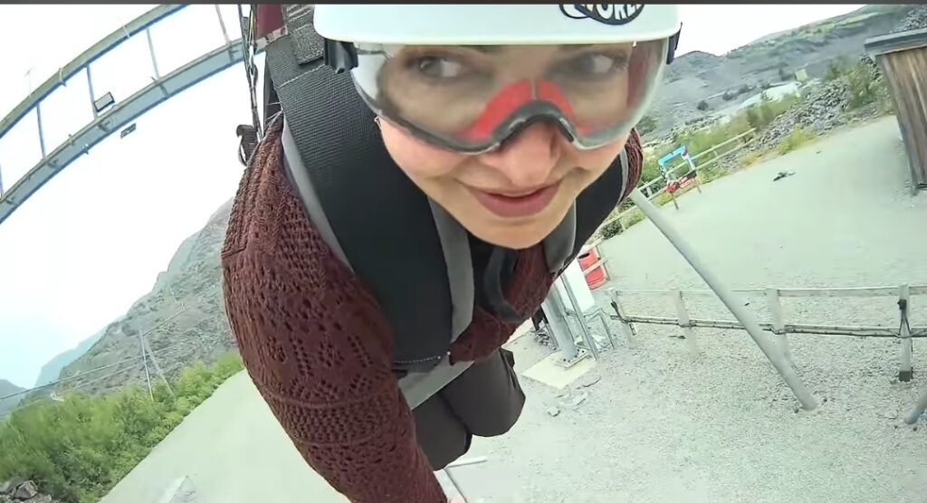 Shagufta Ejaz's Zipline Experience in UK Gets Attention Shagufta Ejaz’s Zipline Experience in UK Gets Attention