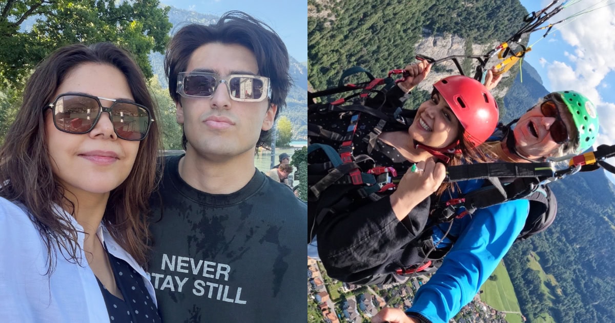 Hadiqa Kiani Paragliding Vacation With Son