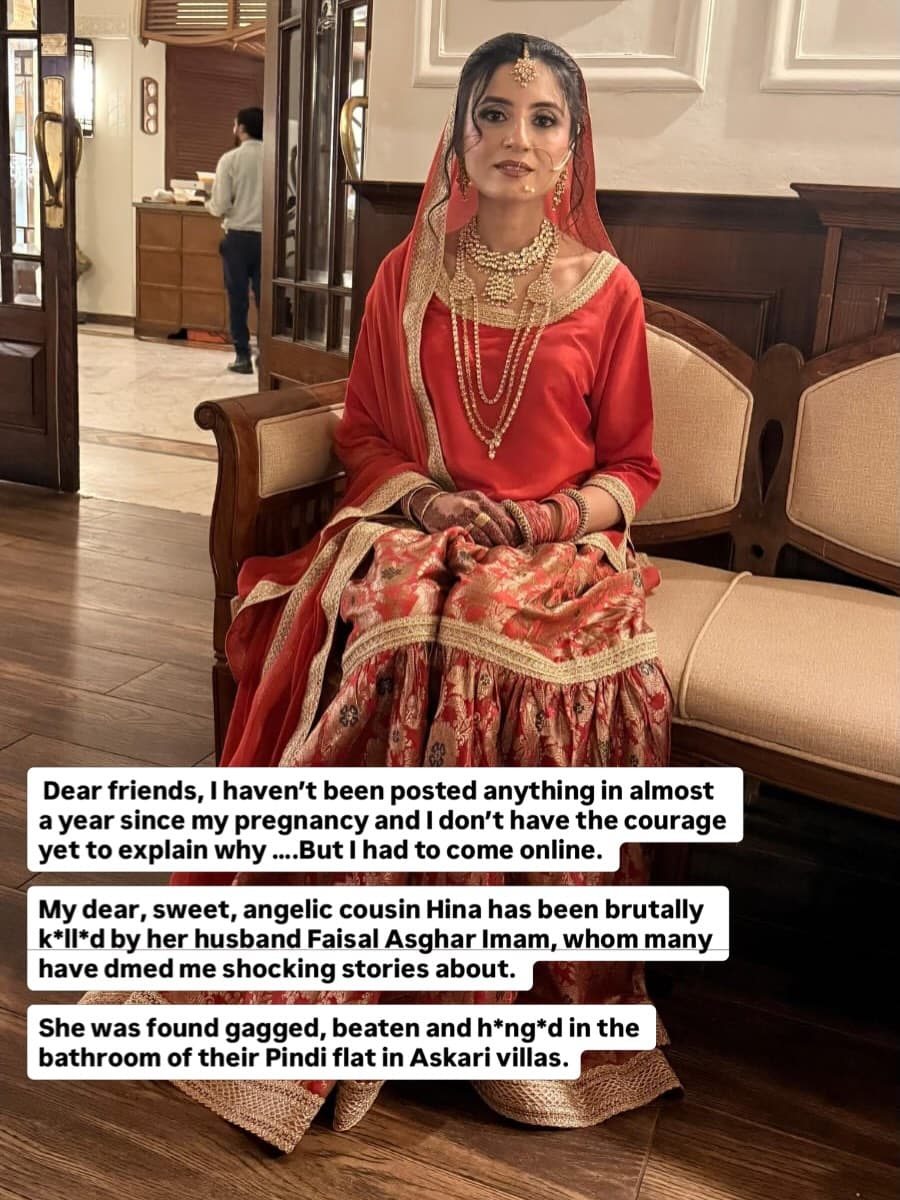 Hina Javed’s Death At NUST Professor Husband Faisal Imam’s Hands Causes Outrage