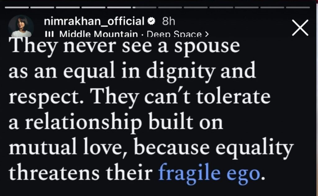 Nimra Khan Calls Ex-Husband Narcissist Nimra Khan Calls Ex-Husband Narcissist