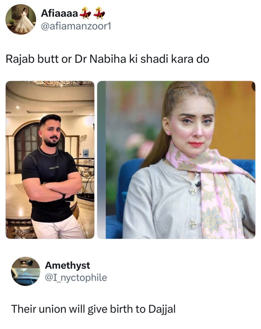 Rajab Butt & Dr Nabiha Ali Khan's Marriage Proposal Gets Hilarious Reactions Internet Combines Rajab Butt & Dr Nabiha Ali Khan Marriage Controversies