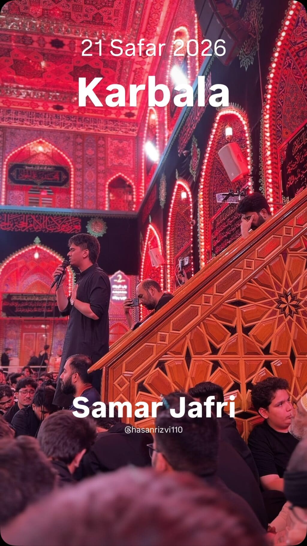 Samar Jafri Recites Noha In Karbala Samar Jafri Recites Noha In Karbala