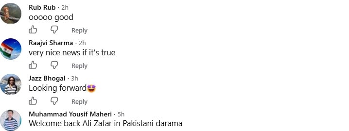 Fans React To Ali Zafar Starring In A Drama With Sajal Aly
