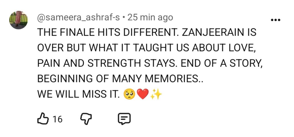 Zanjeerain Last Episode Public Reaction Zanjeerain Last Episode Public Reaction