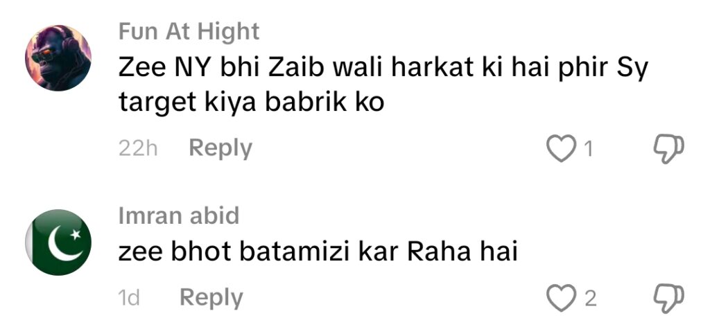 Dr Zee Khan & Rabia Javaid Sheikh Face Backlash For Targeting Babrik Shah Dr Zee Khan & Rabia Javaid Sheikh Face Backlash For Targeting Babrik Shah