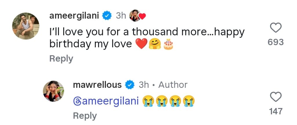 Mawra Hocane’s Intimate Birthday Celebration with Husband Ameer Gilani Mawra Hocane’s Intimate Birthday Celebration with Husband Ameer Gilani