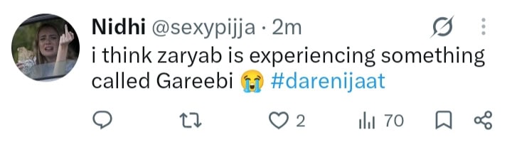 Dar e Nijaat Episode 21 - Fans Enjoy Zaryab Experiencing Middle Class Life Dar e Nijaat Episode 21 –