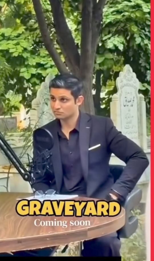 Rehan Tariq Faces Backlash For Recording Podcast in Graveyard Rehan Tariq Faces Backlash For Recording Podcast in Graveyard