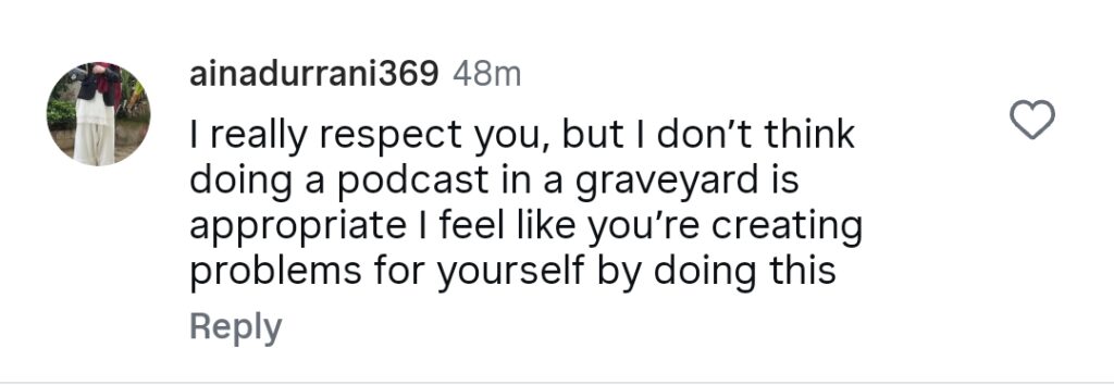 Rehan Tariq Faces Backlash For Recording Podcast in Graveyard Rehan Tariq Faces Backlash For Recording Podcast in Graveyard