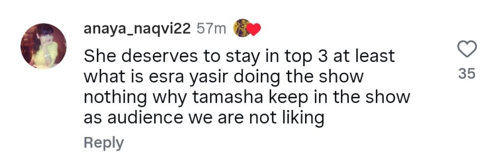 Tamasha 5 – Laila Eliminated From The House