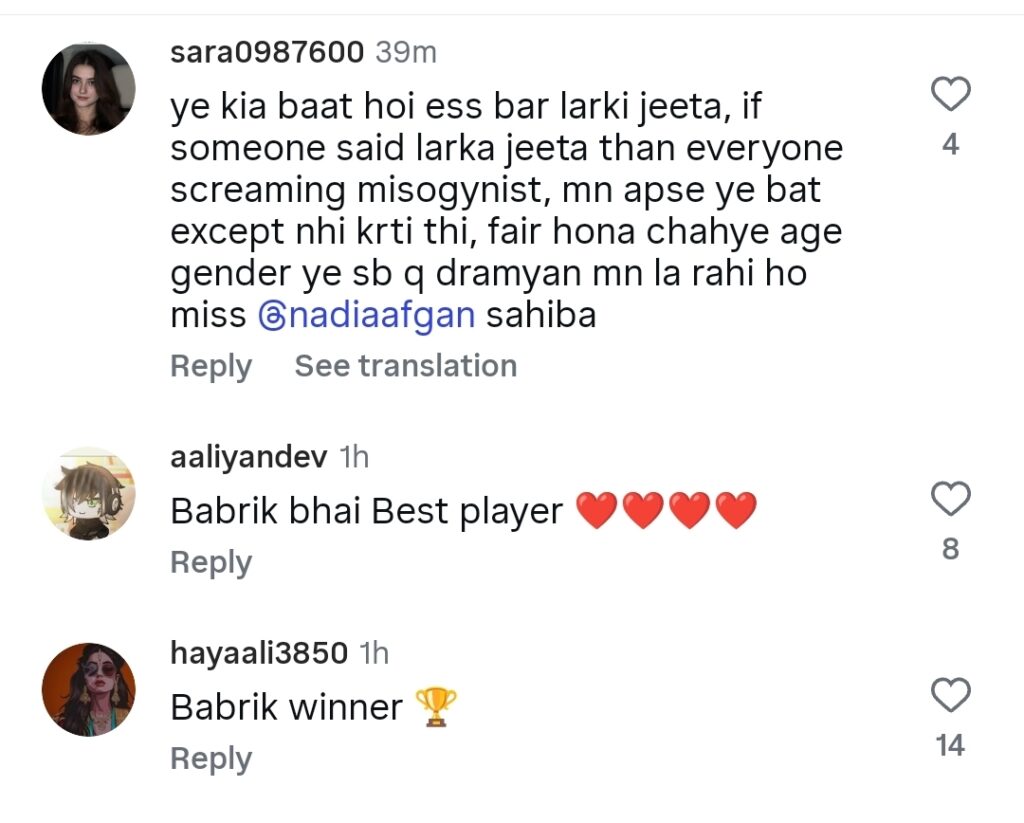 Nadia Afgan Criticized For Wanting to See Esra or Samiya as Winner