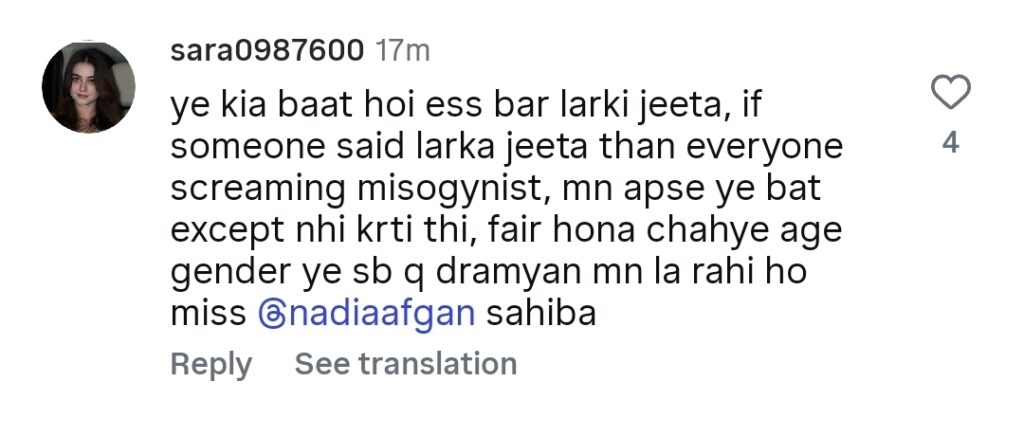 Nadia Afgan Criticized For Wanting to See Esra or Samiya as Winner