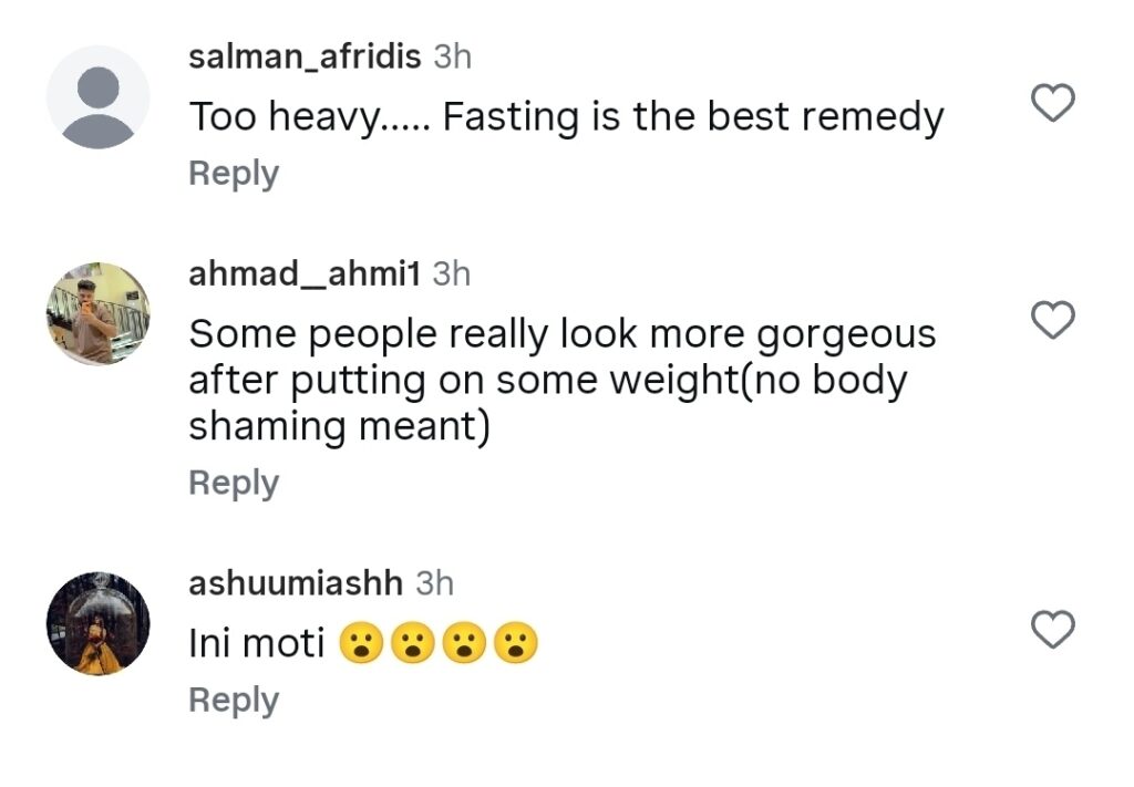 Komal Aziz’s Sudden Weight Gain Gets Public Attention