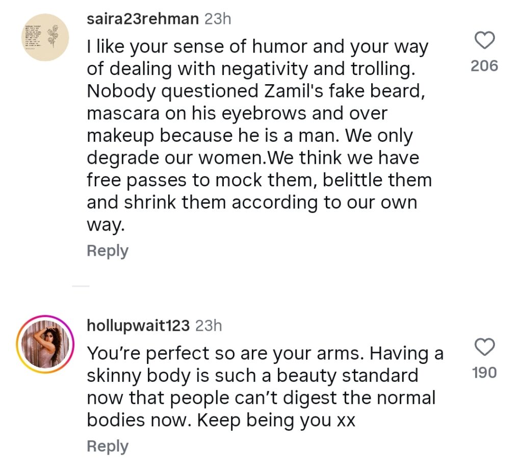 Durefishan Saleem Responded To Dar e Nijat’s Bicep Trolling