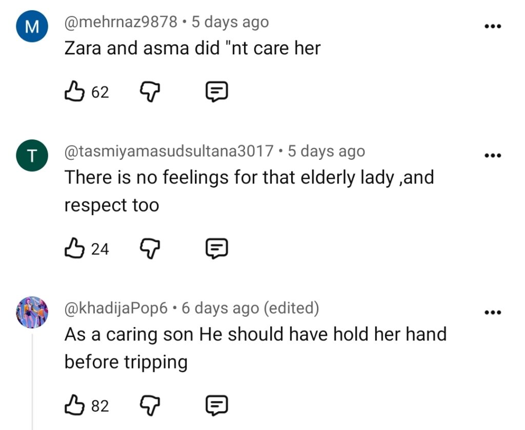 Asad Siddiqui Criticized For Holding Wife's Hand While Mother Falls on Floor Asad Siddiqui Criticized For Holding Wife’s Hand While Mother Falls on Floor