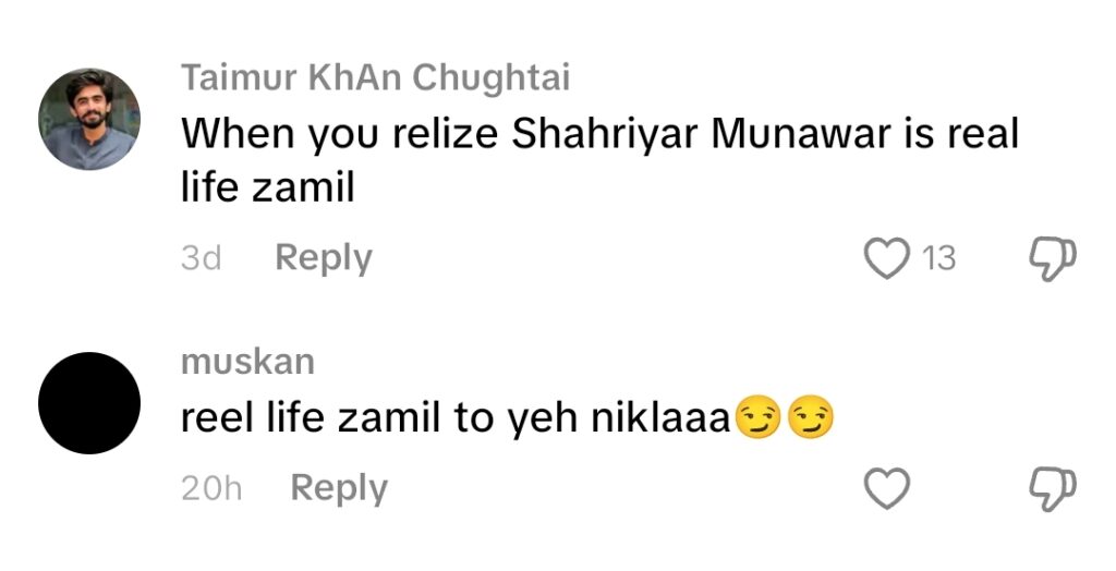 Fans Term Sheheyar Munawar Real Life Zamil